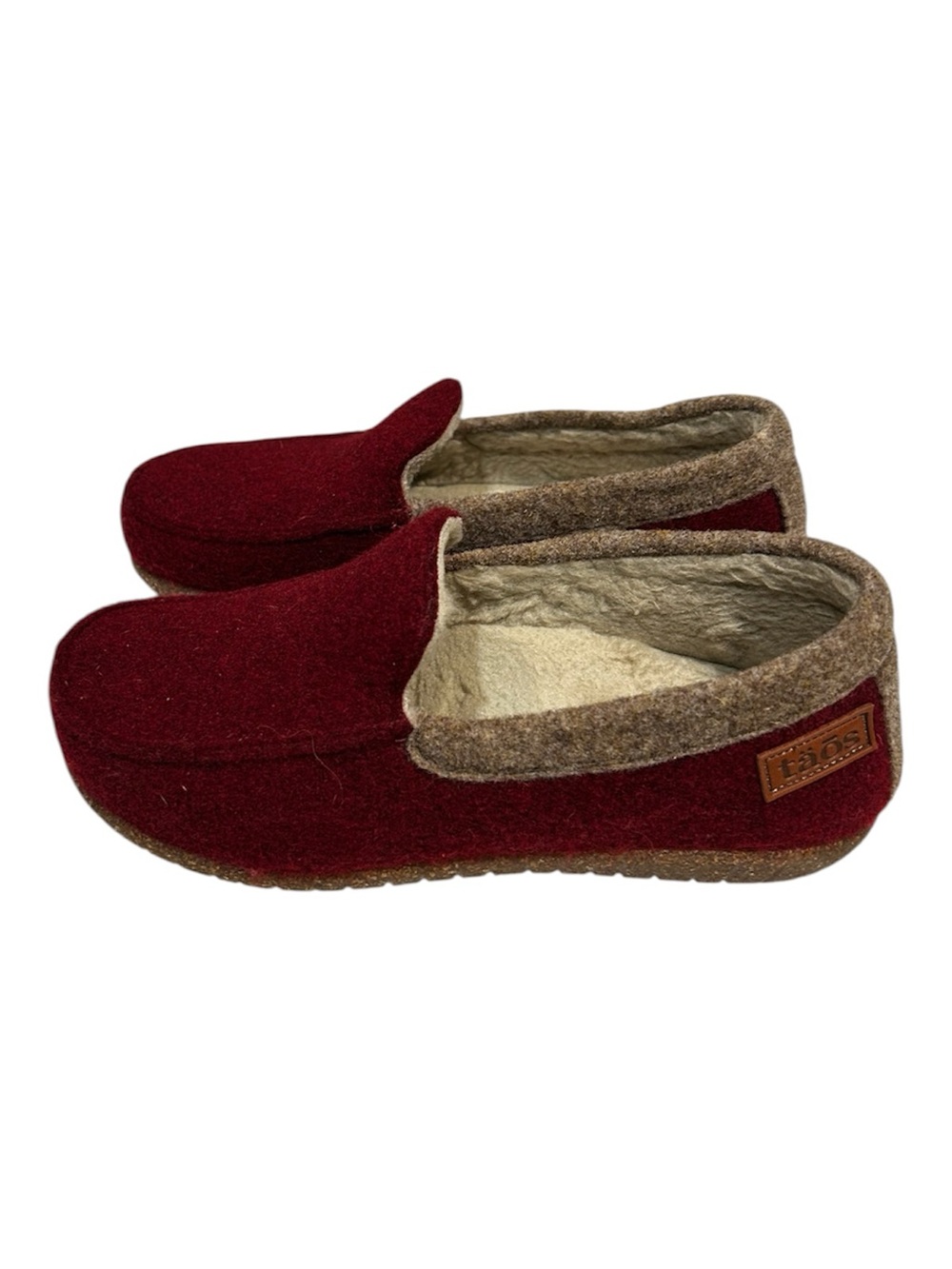 TAOS Woolfer Loafers in Cranberry Size 7-71/2